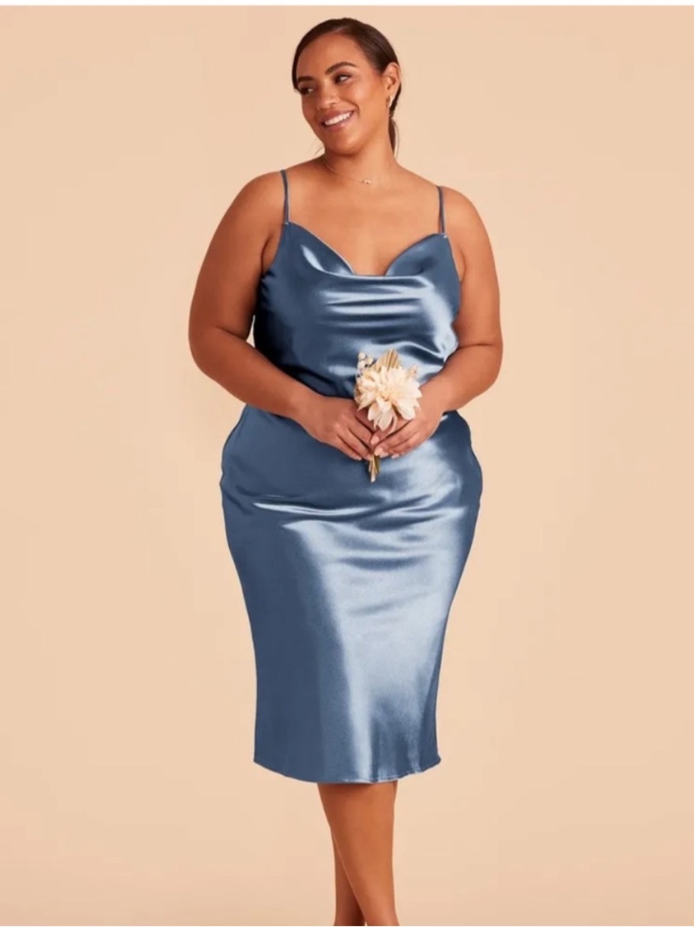 Birdie Gray Slip Dress - in Twilight
